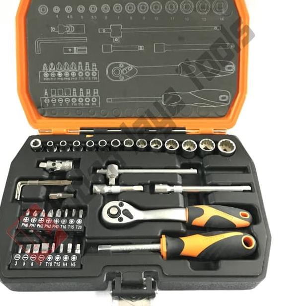 GALERY KENDO 42 Pcs Kunci Sok Obeng Set 42 pcs 1/4 Inch - shock socket tekiro C@D9