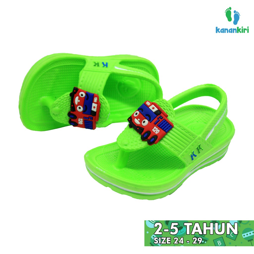 

Kanan Kiri - Sandal Jepit Anak Anak Sandal Anak Cowo Tayo Bus Lucu 5010K