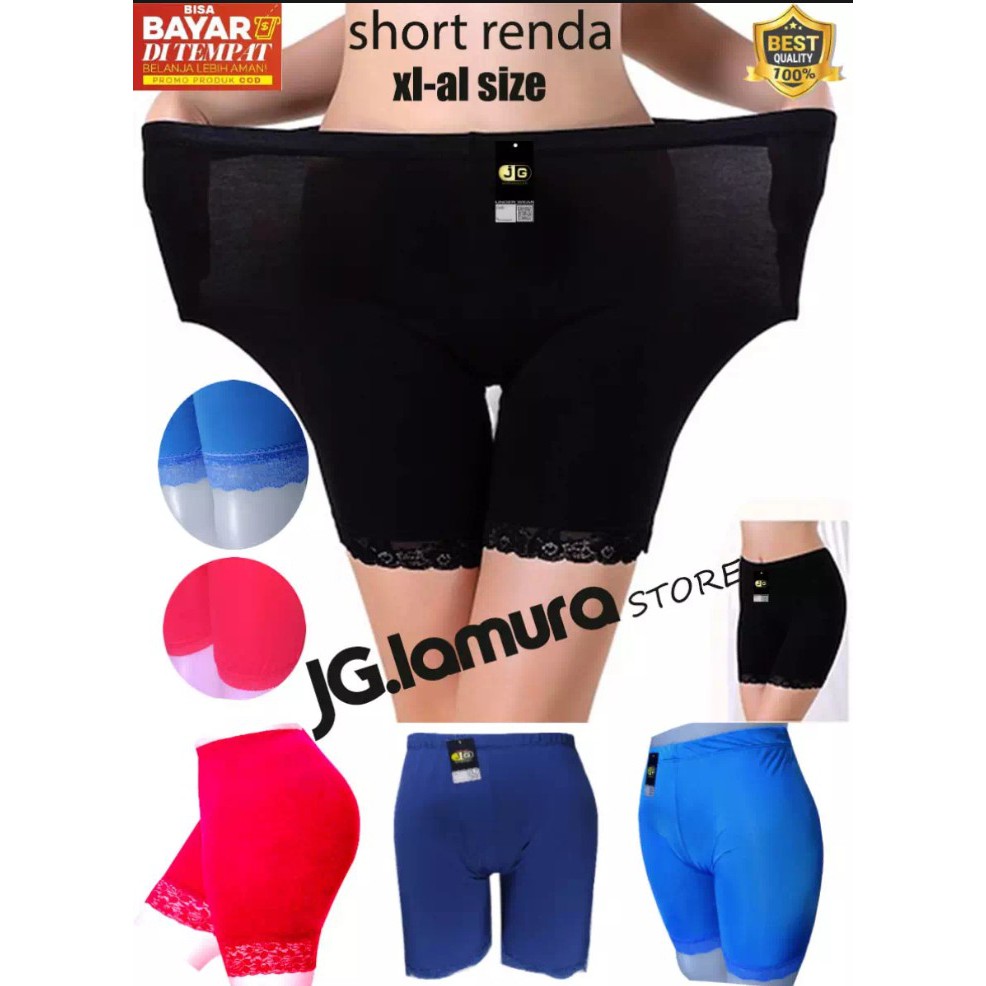 Celana Short Renda Legging pendek renda Celana dalam Wanita Bahan Lembut Bisa COD