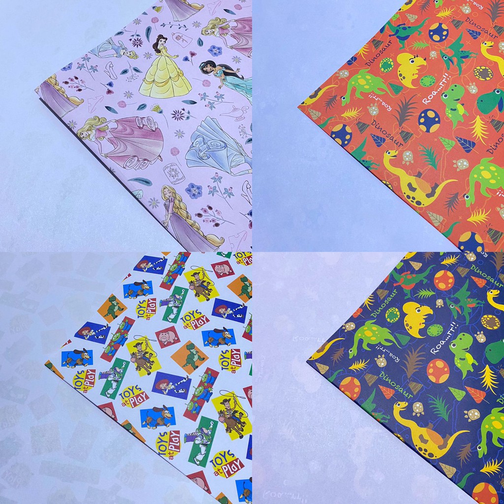 

KERTAS KADO SANSAN WAWA SANWA MOTIF UNICRON MIKEY PRINCES DINO CARS