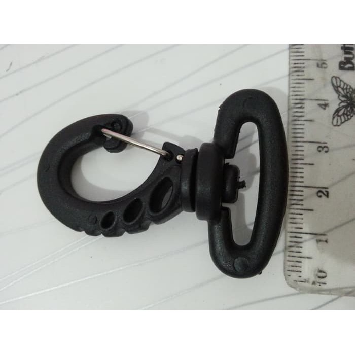 120 pcs cantelan 25mm carabiner plastik kait hook buckle hanging tas kewkew