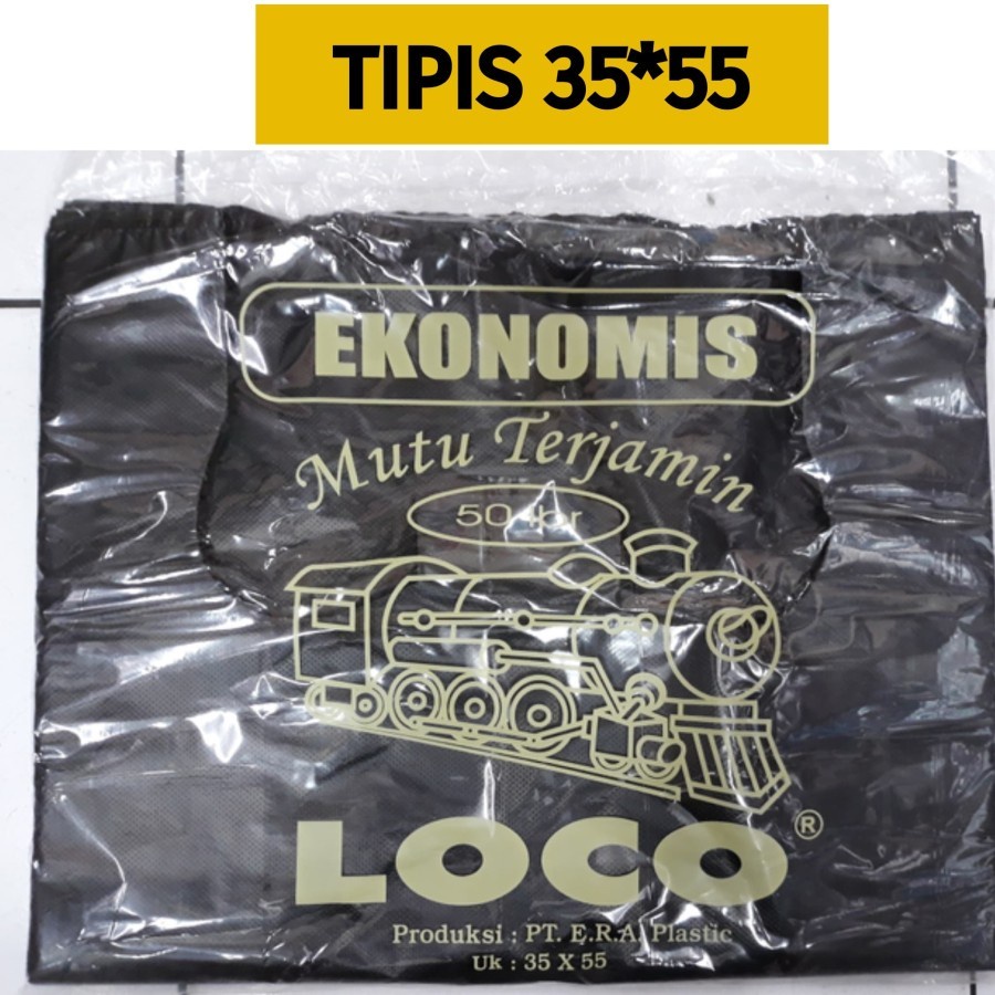 Kantong Plastik Kresek LOCO EKONOMIS 35*55/Kantong Kresek LOCO Tipis