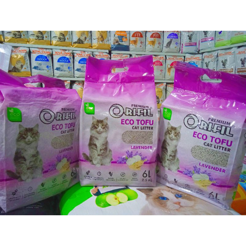 pasir tofu orifil aroma lavender 6liter