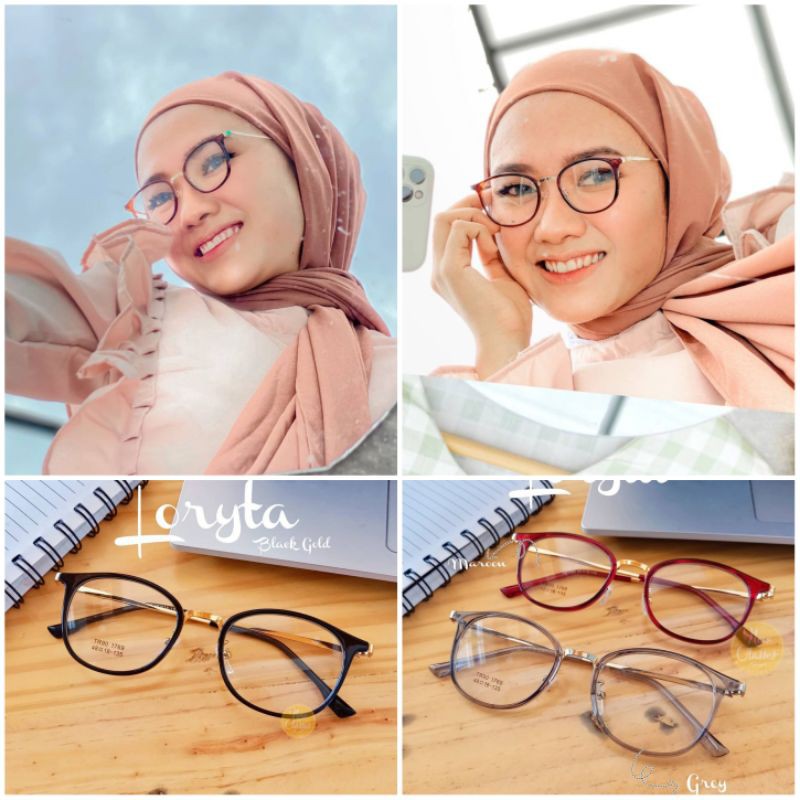 PAKET PHOTOCROMIC FRAME + LENSA | Frame Kacamata Loryta 1769 | Frame Kaca Mata Cewek Terbaru