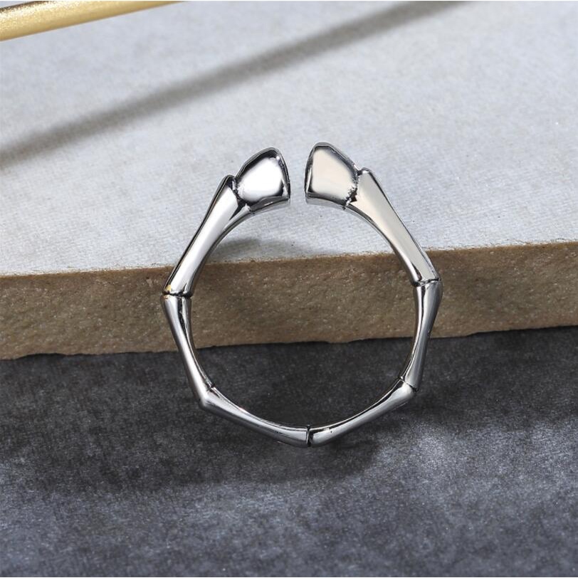 Silver Gold Balck Creative Bamboo Titanium Steel Men Fashion Jewelry Personality Punk Rings