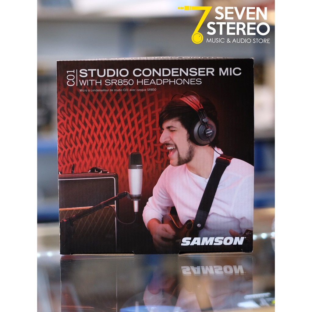 Samson C01/SR850 - Condenser Mic With Headphone Bundle Pack