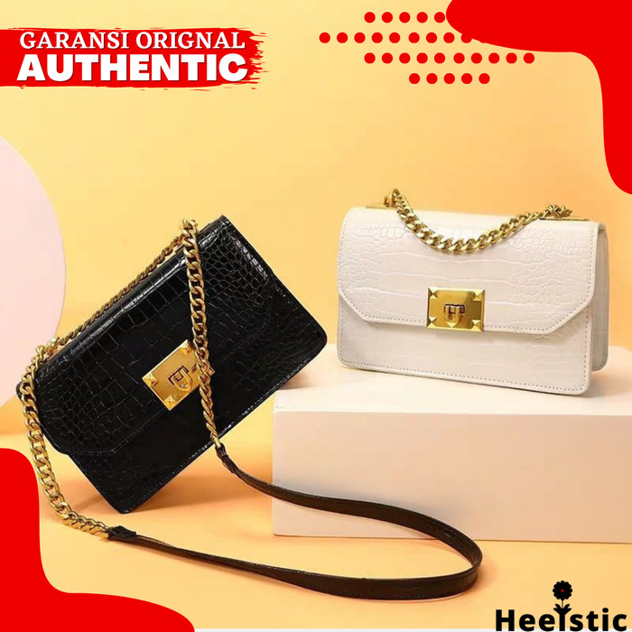 FASHION WANITA TAS WANITA TAS CHARLES AND KEITH CROCO CHAIN WANITA ORIGINAL BRANDED STORE BH705