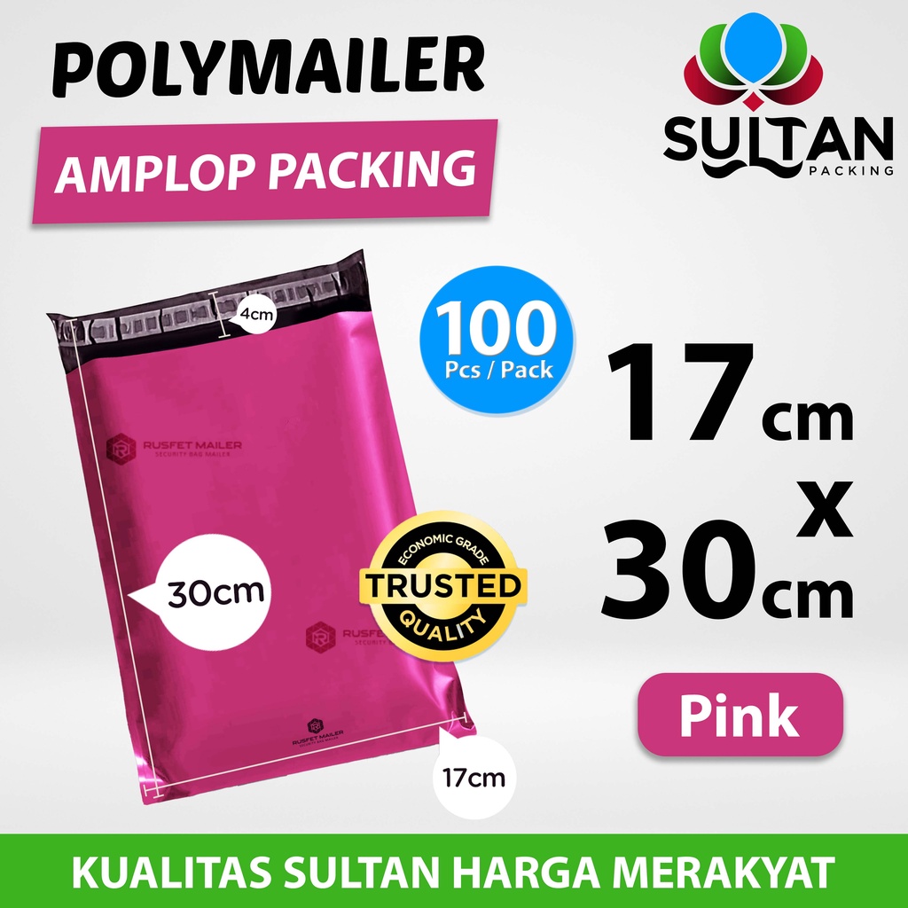 

Polymailer Pack Pink 17cm x 30cm Termurah Amplop Plastik Packing Olshop Ekonomis