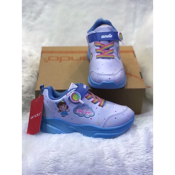 Sepatu sneakers anak ANDO LILY CANDY 3 warna sz 25-32