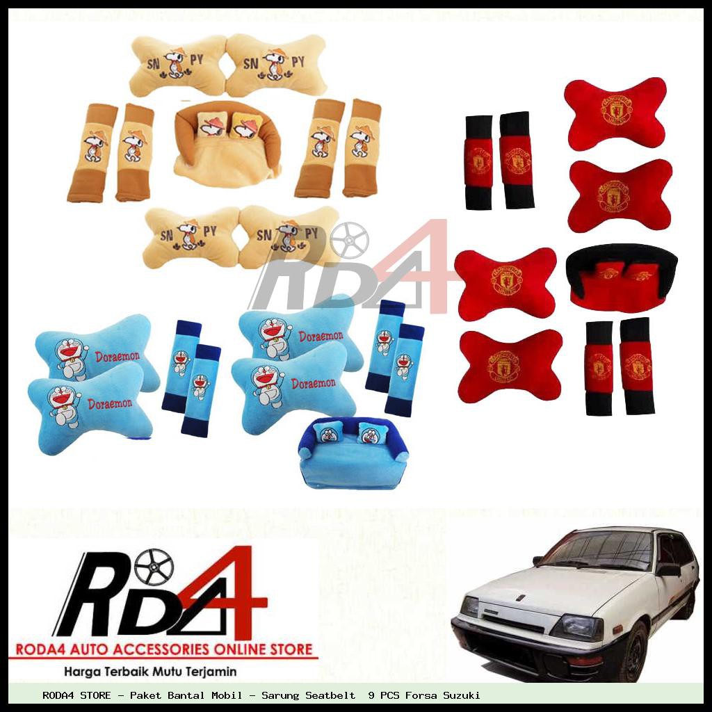 Paket Bantal Mobil - Sarung Seatbelt  9 PCS Forsa Suzuki