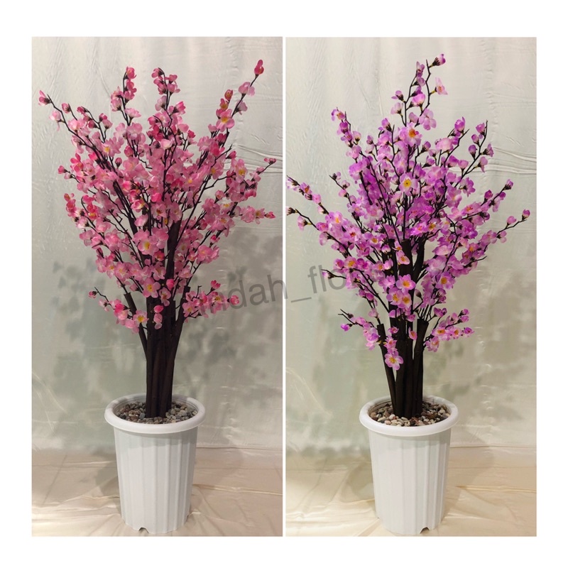 Indah Florist - Pohon Imlek Hias Sakura Besar 110cm Artificial Dekorasi Sudut Ruangan Aesthetic Unik