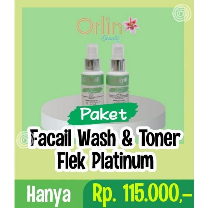 ORLIN/ECER FACIAL WASH FLEK+TONER FLEK/SABUN PENGHILANG FLEK HITAM+TONER FLEK AMPUH BPOM/ORLIN BEAUT