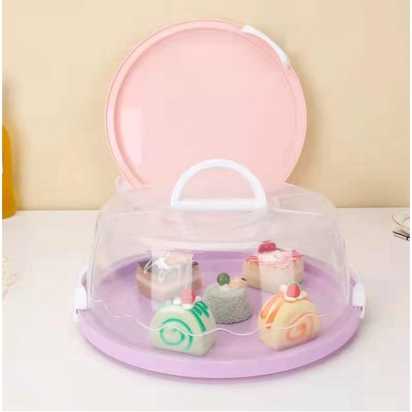 CAKE CONTAINER / CAKE CONTAINER KOTAK / CAKE CONTAINER BULAT W/MIX