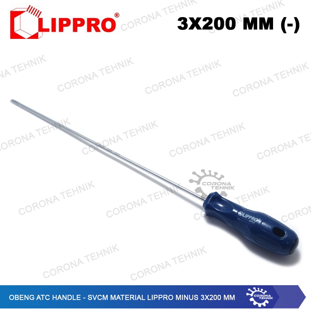 Lippro - Obeng ATC Handle - SVCM Material 3x200 mm