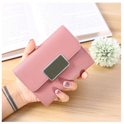 ♥SKY♥ Retro Paragraf Pendek dompet Forever young Polos Dompet Wanita Import C2-7