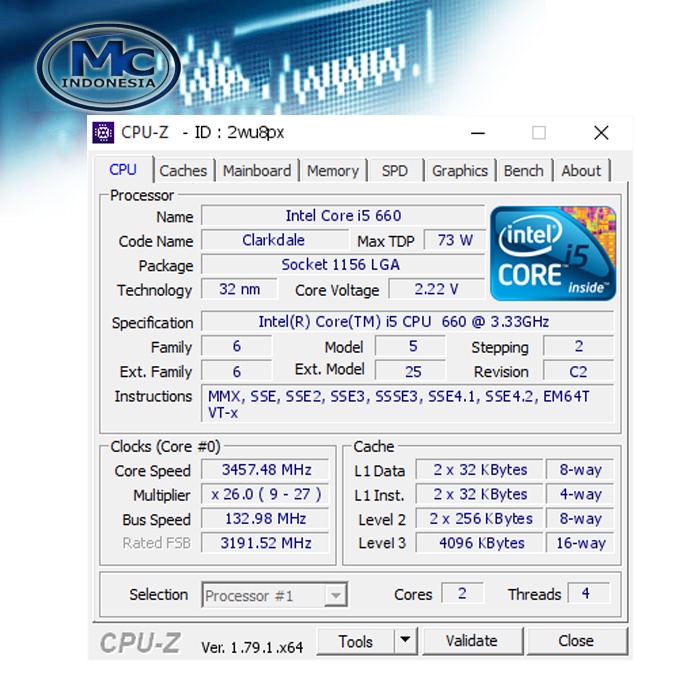 Processors Intel® Core™ i5 660 3.33 GHz Socket 1156 DAN FAN