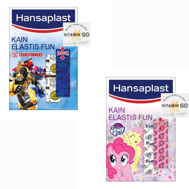 Hansaplast Plester Anak Karakter Little Pony, Transformers,  Plester Luka Elastis Fun (Eceran per Le