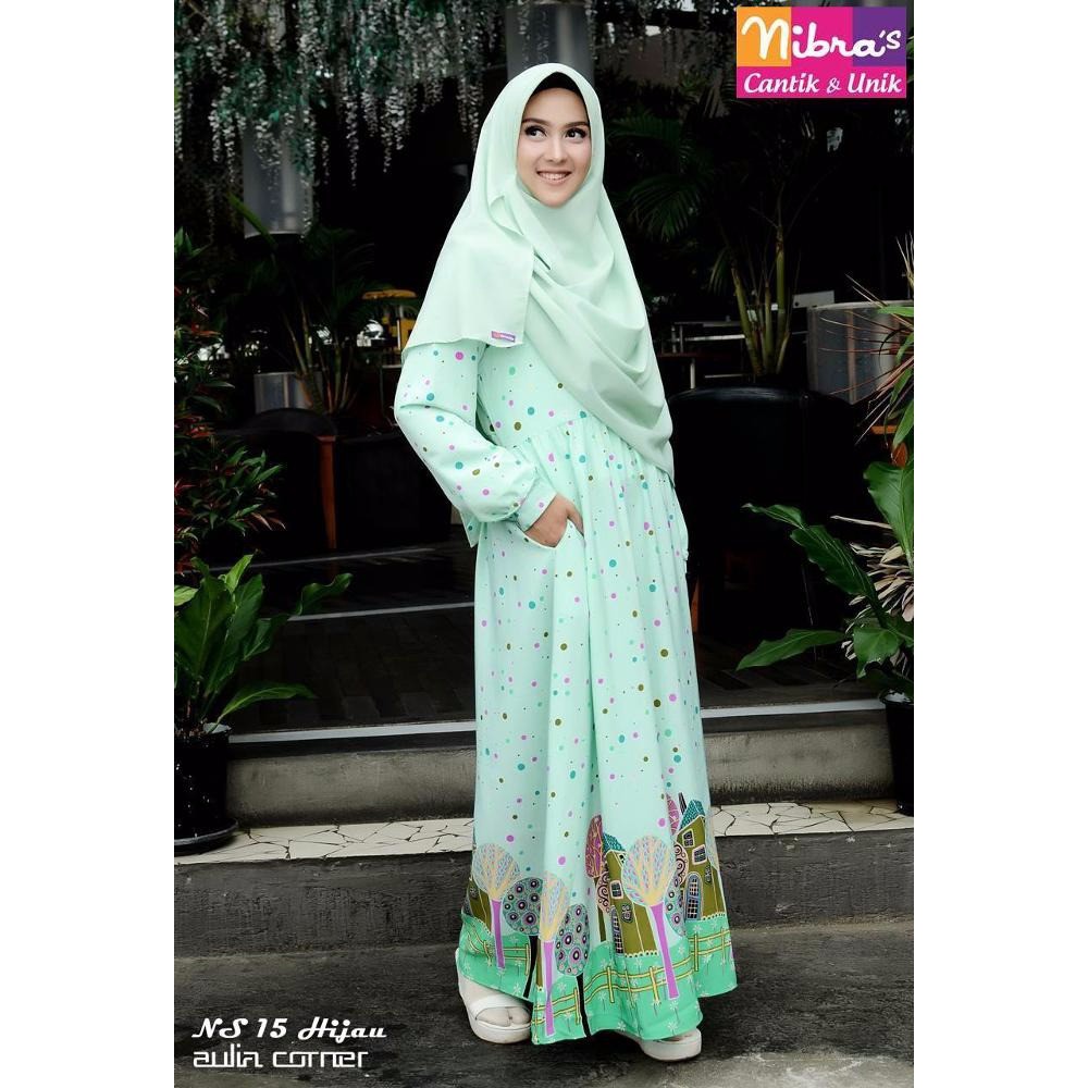 Terbatas Nibras Ns 15 Hijau Baju Hamil Muslim Busana Muslim Shopee Indonesia