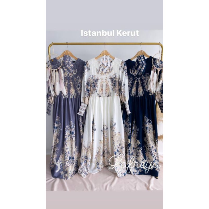 gamis istanbul dada kerut