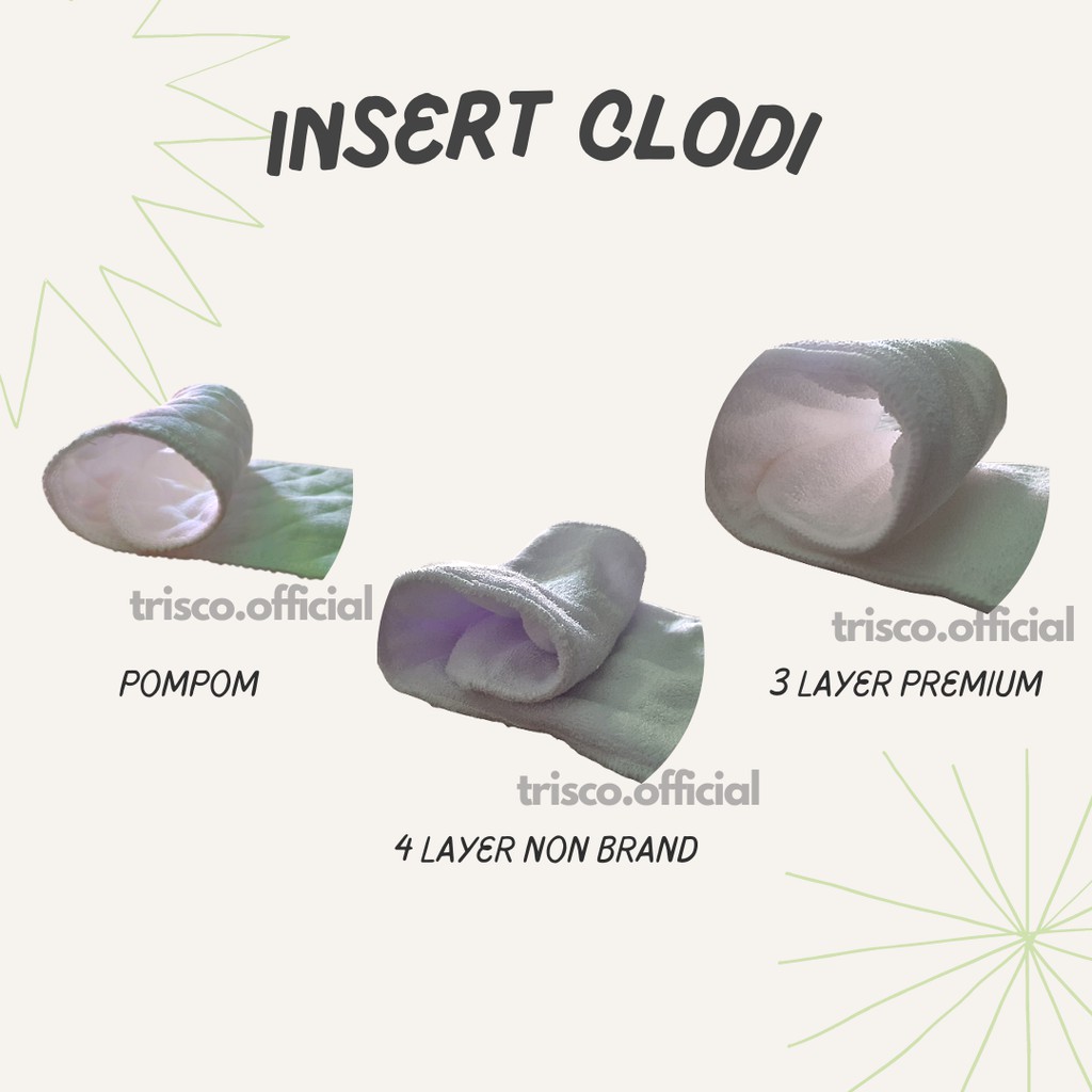 TRISCO INSERT CLODI 4 LAYER MICROFIBER DAN 3 LAYER PREMIUM INSERT TEBAL TERMURAH RESELLER GROSIR