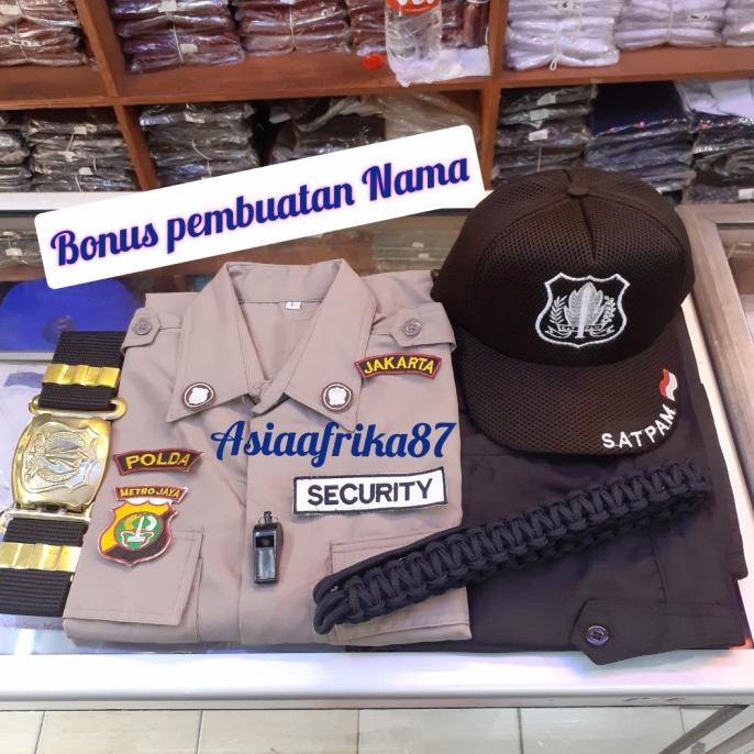 paketan baju satpam security PDH terbaru plus upah jahit TERGOKIL