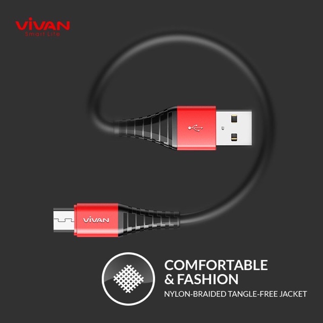 VIVAN Paket  Kabel Data Charger Micro USB 30cm 100cm 180cm- Garansi 1 Tahun - SM30S SM180S SM200S SM 30 SM 100 SM 200 SL30S SL100S SL200S SL 30 SL 100 SL 200 SC30S SC100S SC200S SC 30 SC 100 SC 200