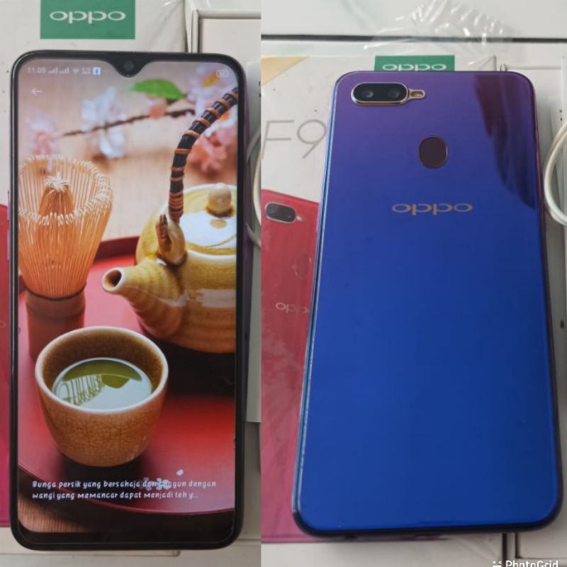 OPPO F9 SECOND PRELOVED BEKAS GARANSI RESMI OPPO RAM 4/64Gb
