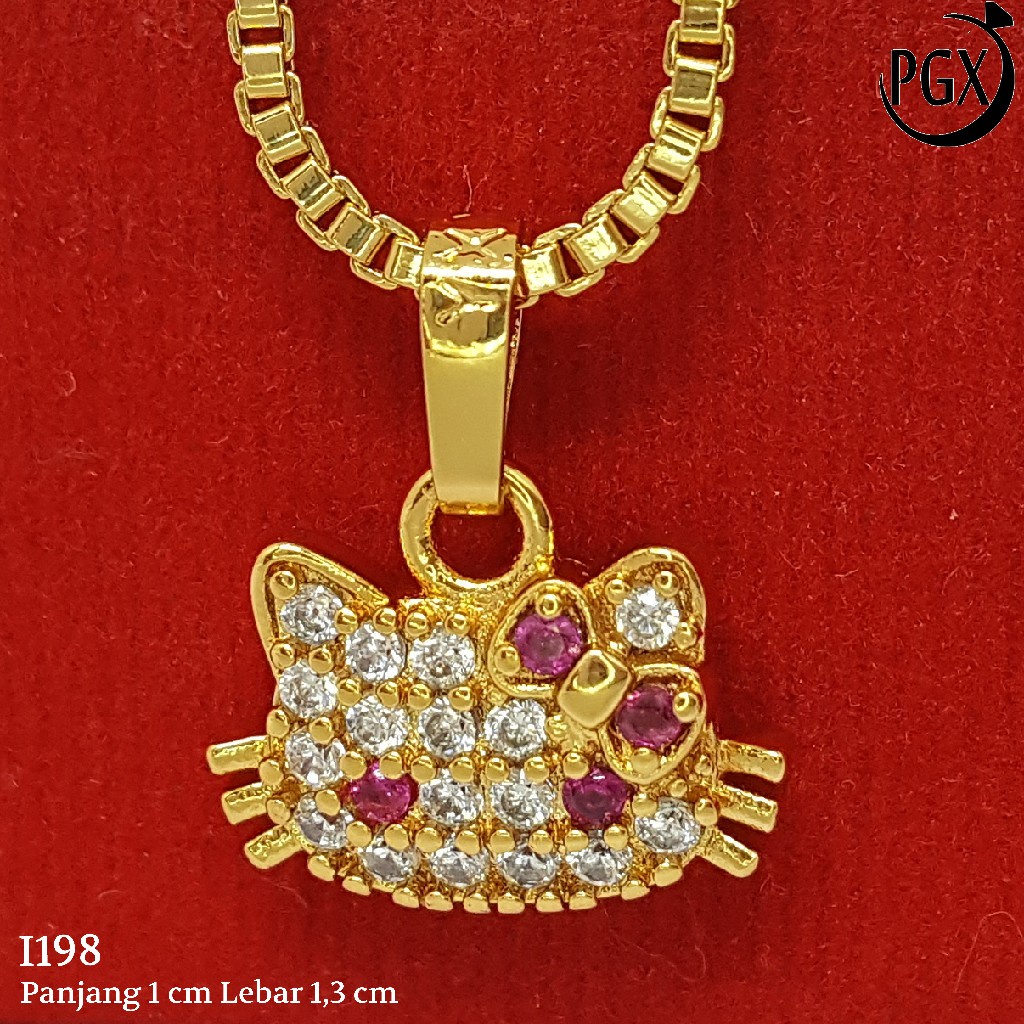 PGX Liontin Kalung Xuping Wanita Perhiasan Lapis Emas Aksesoris Fashion - I198