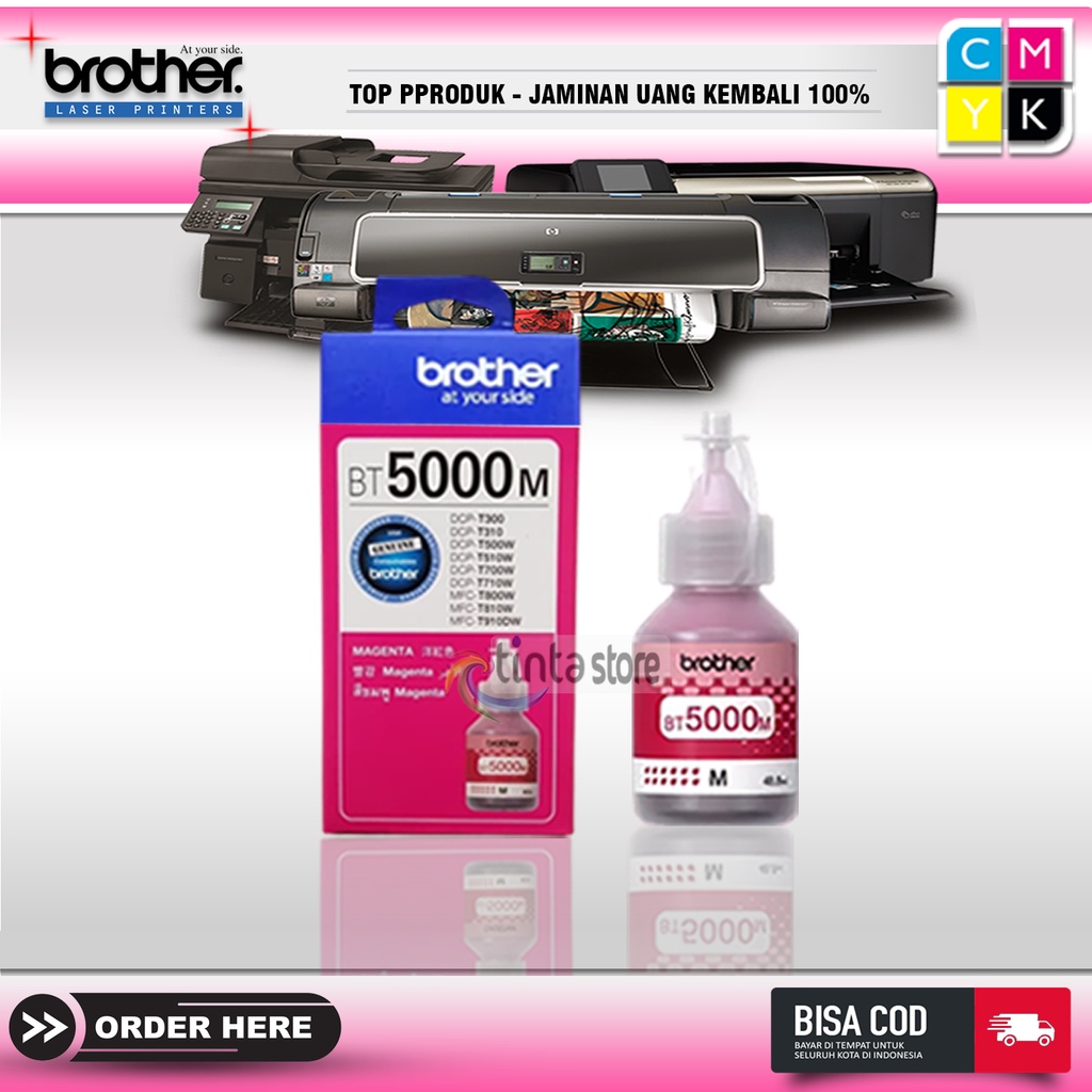 Tinta printer brother bt5000 MAGENTA DCP T710W DCP T300 DCP-T310 T800W T810DW T910DW