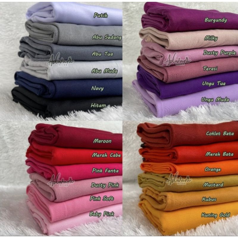 ADWARA HIJAB Jilbab Najwa Non Pet Size Jumbo Kaos Premium (Tebal dan Adem)