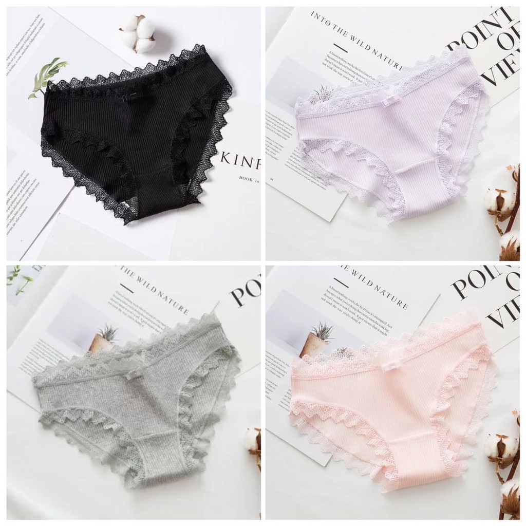 Celana Dalam Wanita Underwear Cewek Renda/Pakaian Dalam Wanita Polos Variasi Renda