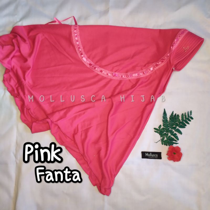 mollusca hijab kerudung jilbab bergo anak sekolah tk sd smp sma dewasa instan warna pink fanta ping 
