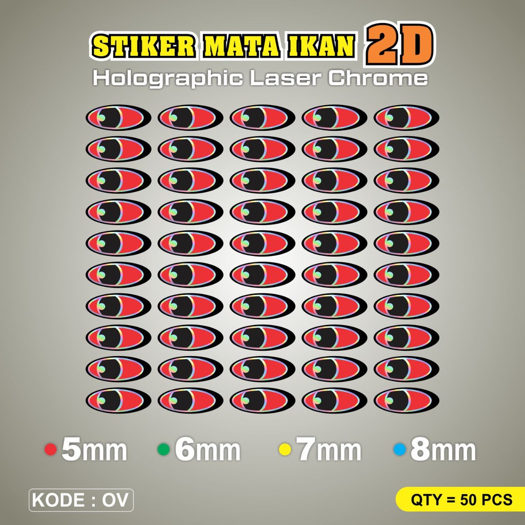 STIKER MATA IKAN 2D LURE METALJIG JM SFC umpan tiruan