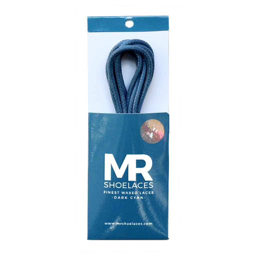 MR Shoelaces RD31 Dark Cyan Sian Tua Tali Sepatu Lilin 2-3mm Bulat Round 50cm 60cm 70cm 80cm 90cm 100cm 120cm 150cm (Waxed Laces) - Premium Shoelace