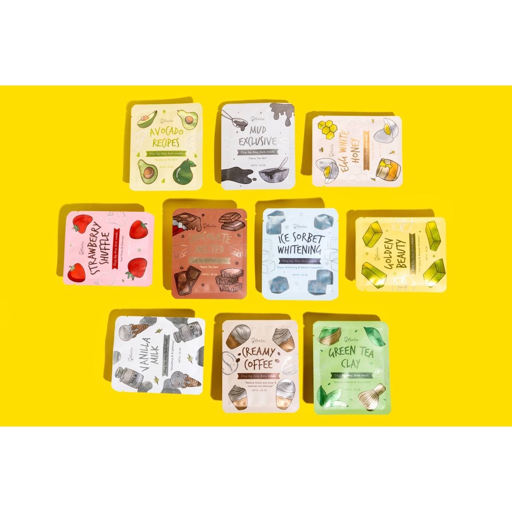 Masker Lea Gloria 20gr Kemasan Baru BPOM