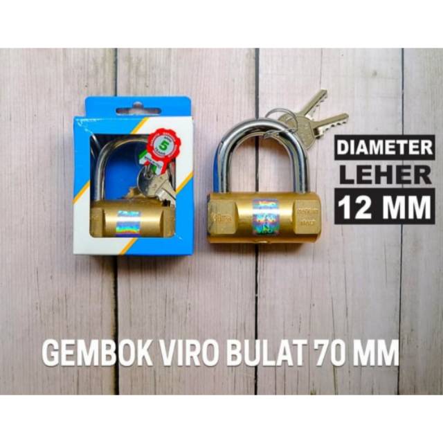 Gembok Viro bulat ukuran 70mm