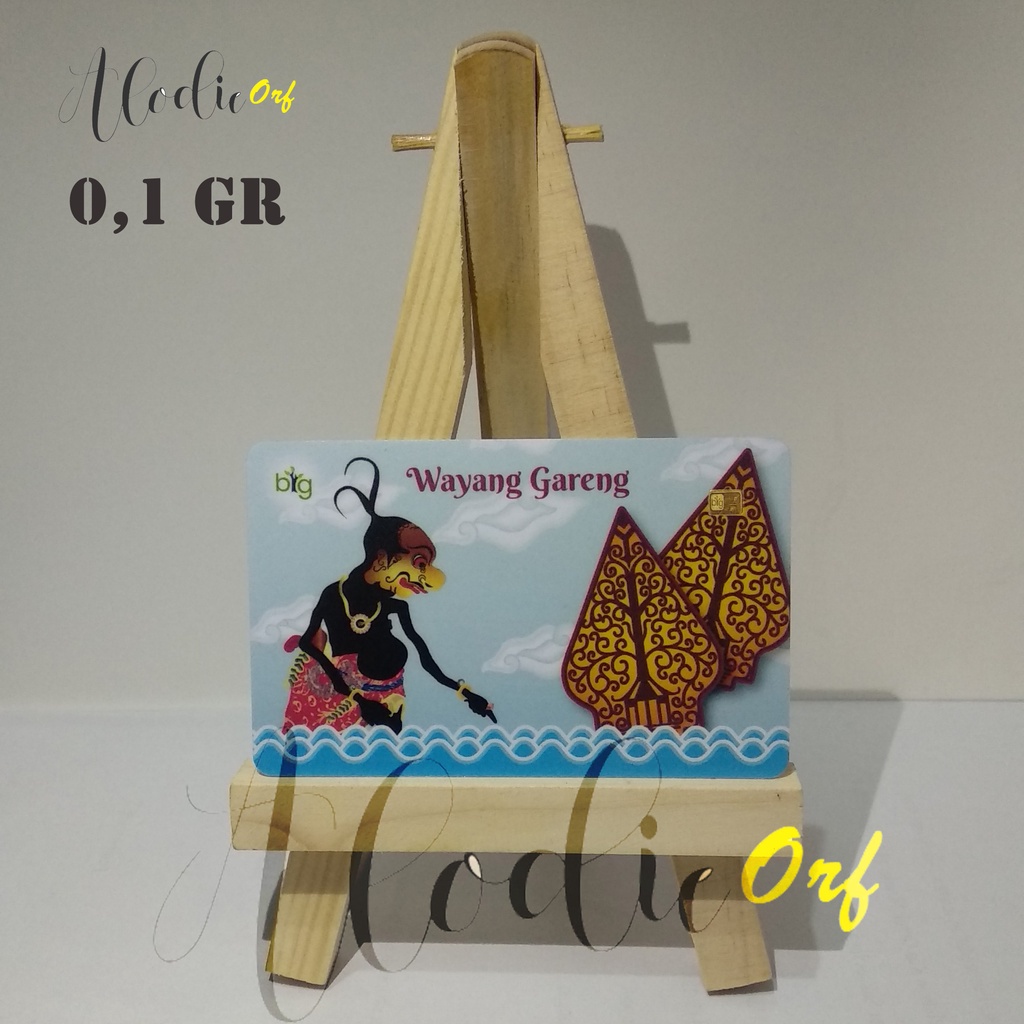Emas Mini BIG Gold 0,1gr PVC Edisi Wayang Bagong