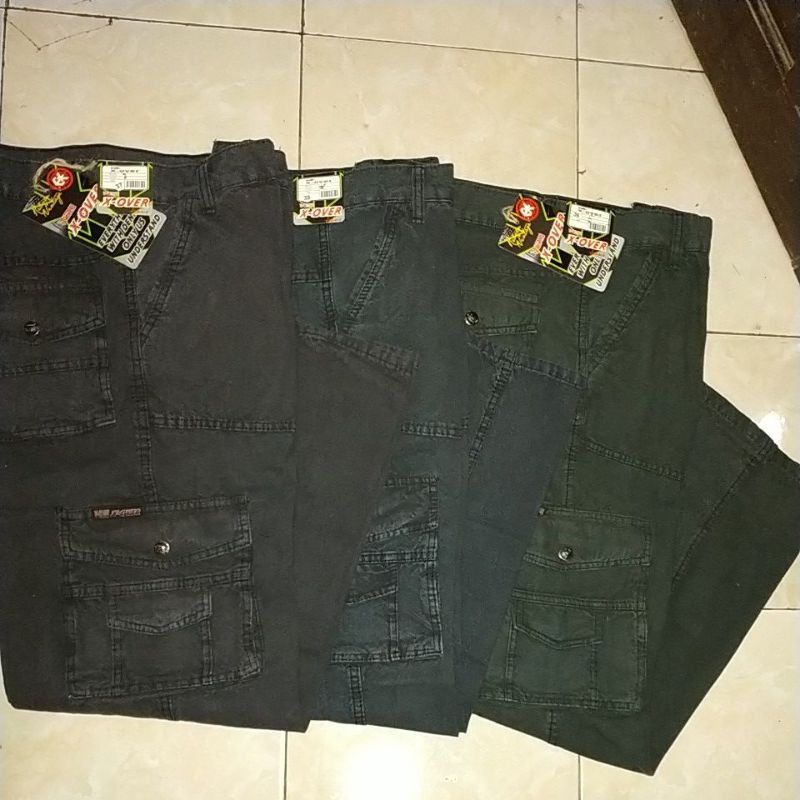 COD CELANA PANJANG CARGO PRIA BAHAN KANVAS TWIL WARNA HIJAU|COKLAT|ABU