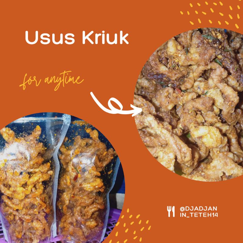 

usus kriuk pedas gurih daun jeruk