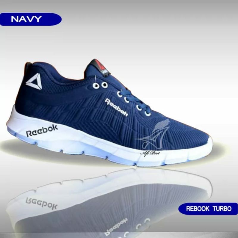 Sepatu Sneakers RBK Turbo Navy  Sepatu Olahraga  Sepatu kegiatan sehari hari  Sepatu Pria  Sepatu running