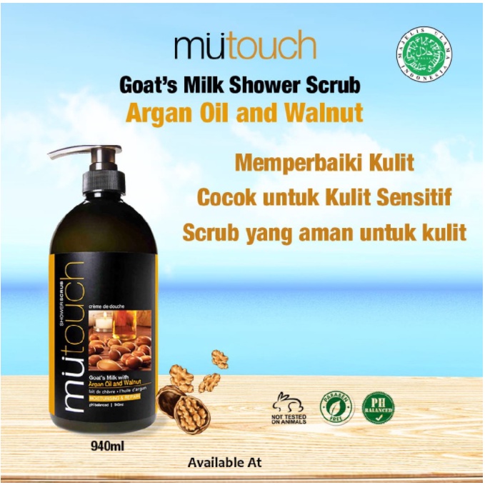 MUTOUCH Goat's Milk Shower Body Cream - Krim Sabun Mandi Pembersih Pelembab Kulit Tubuh