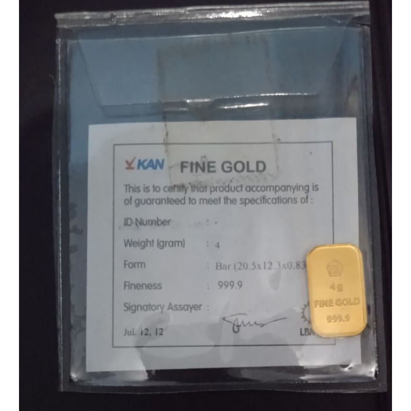 Logam Mulia Emas Antam 4 Gram