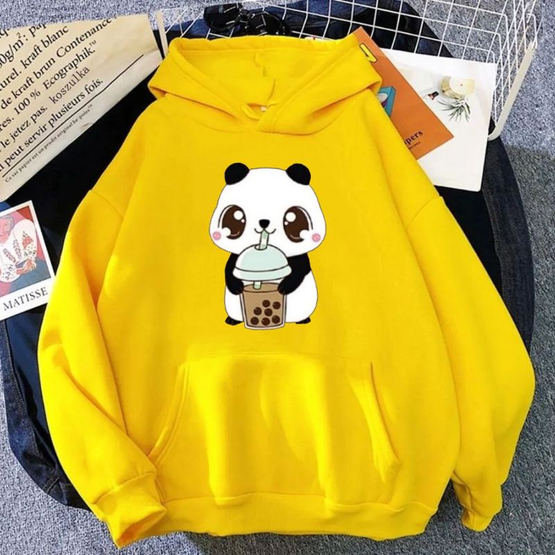 hoodie wanita panda boba terlaris