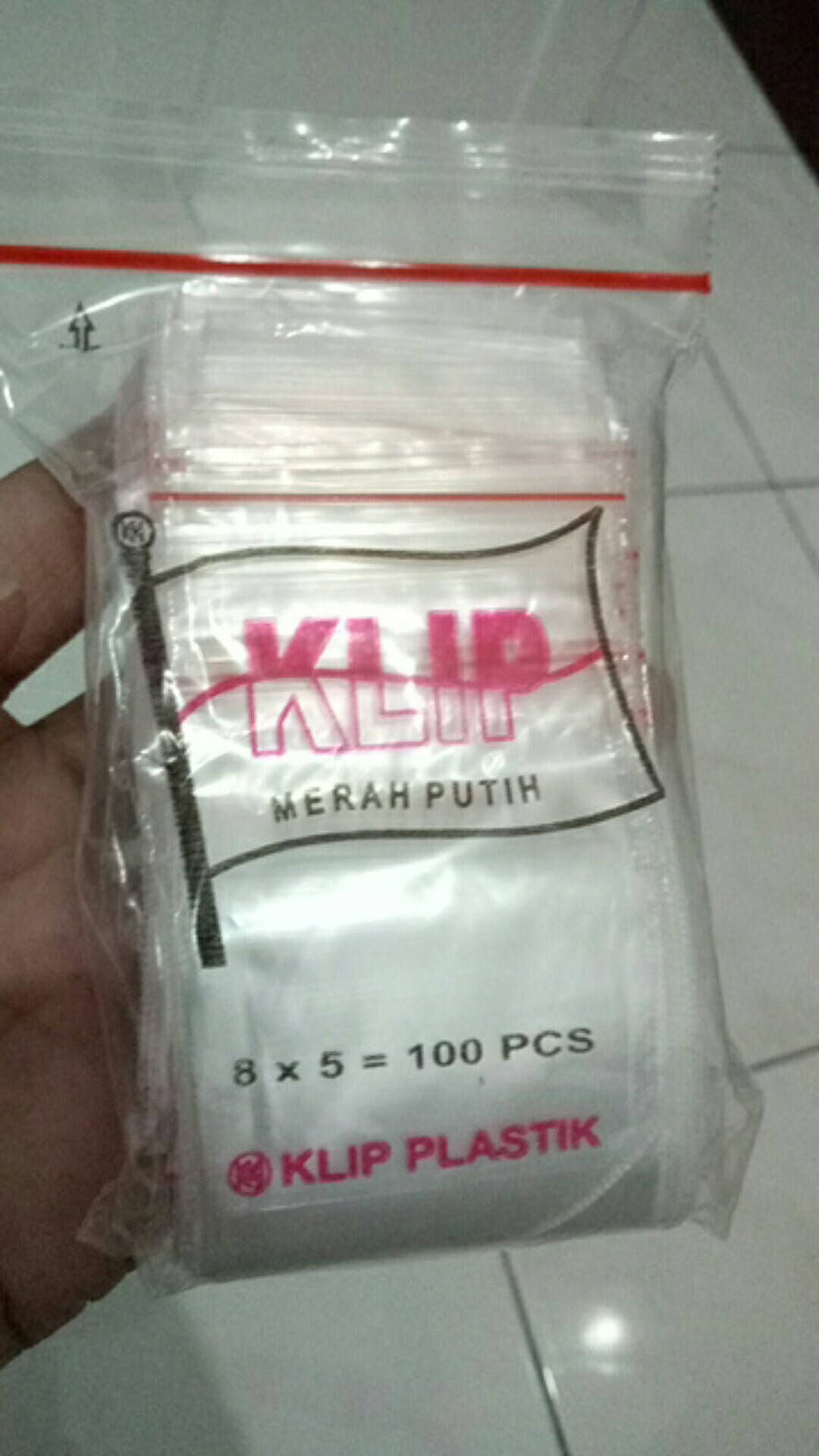 Plastik Klip/ Pe Klip Isi 100 Lembar/  Plastik Klip Berbagai Macam Ukuran Tersedia