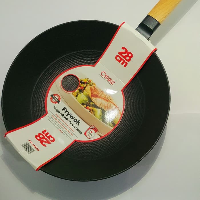 Cypruz FP0928 28 cm Fry Pan Honeycomb Cast Iron Teflon Penggorengan