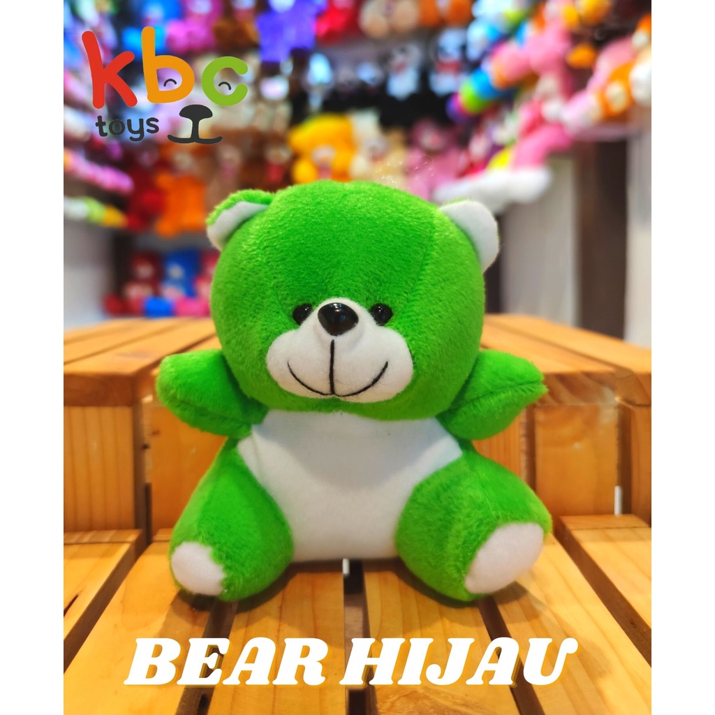 Boneka Capit Teddy Bear Hijau Murah Ukuran 15 CM murah untuk buket wisuda / boneka mini / boneka buk