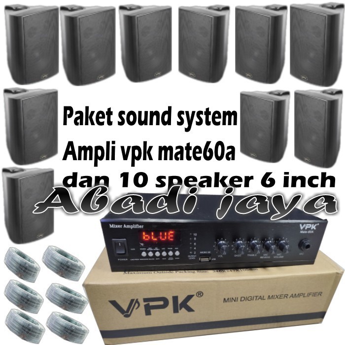 paket sound system vpk mate60a dan vpk V776P 6 inch 8pcs ORYGINAL