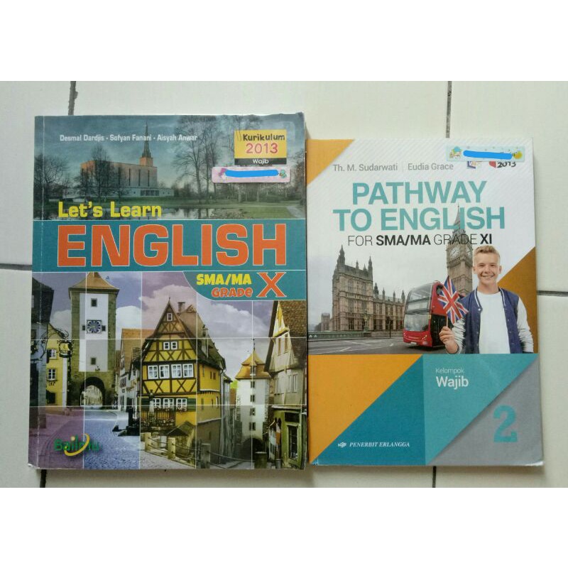 Preloved Buku cetak Bahasa Inggris kelas 10 dan 11 Bailmu Erlangga