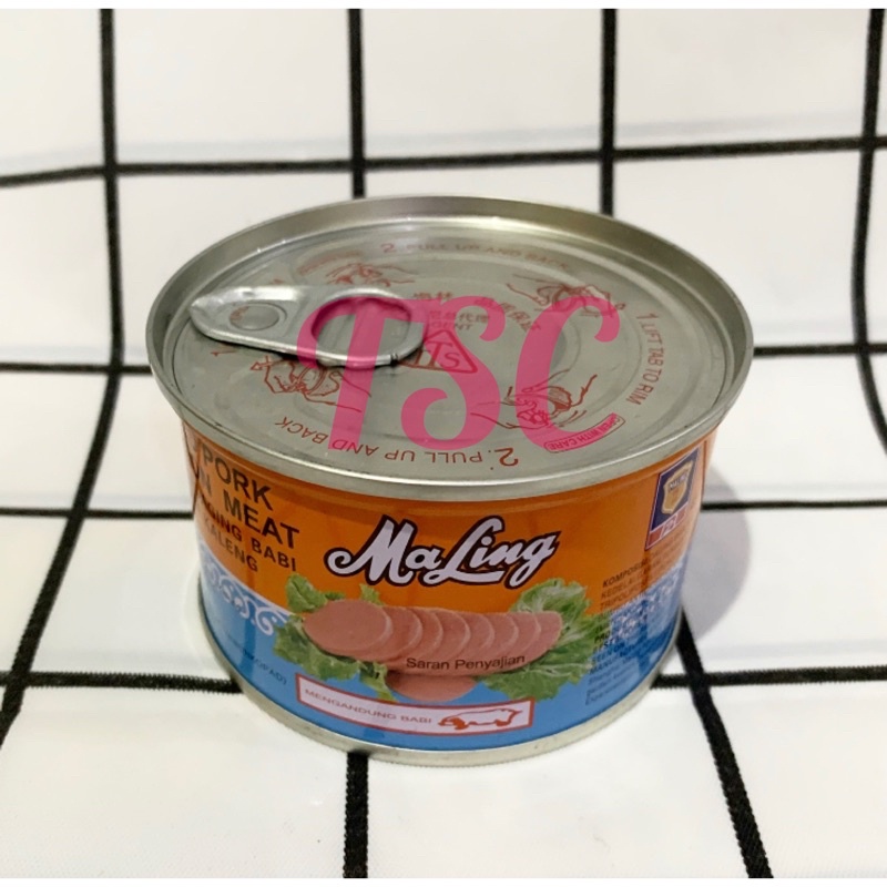 

Ma ling Daging Babi 170gr Maling Canned Pork MaLing Luncheon Pork Meat Maling Babi Ma Ling Luncheon