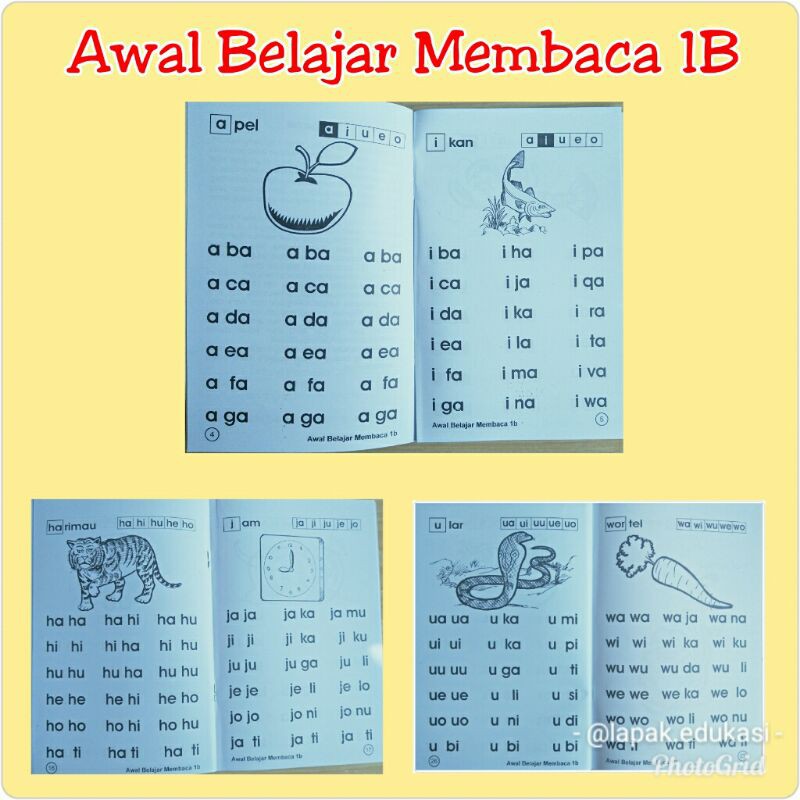 Buku Belajar Tk Paud Awal Belajar Membaca Jilid 1a 1b Shopee Indonesia